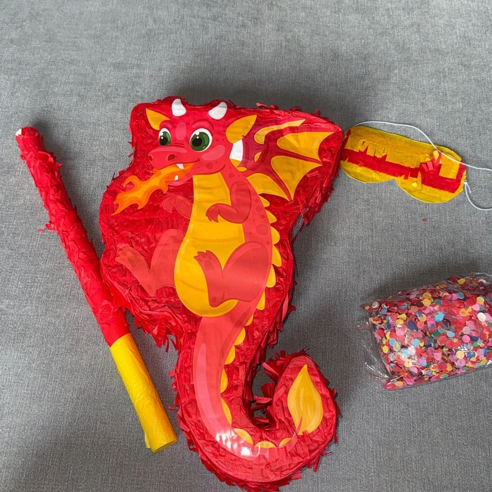 Red Dragon Piñata Party Kit